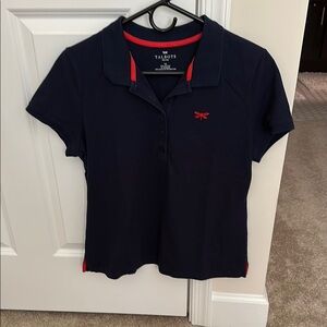 Talbots Dark Blue Polo with Red Details